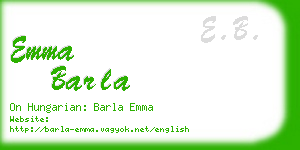 emma barla business card